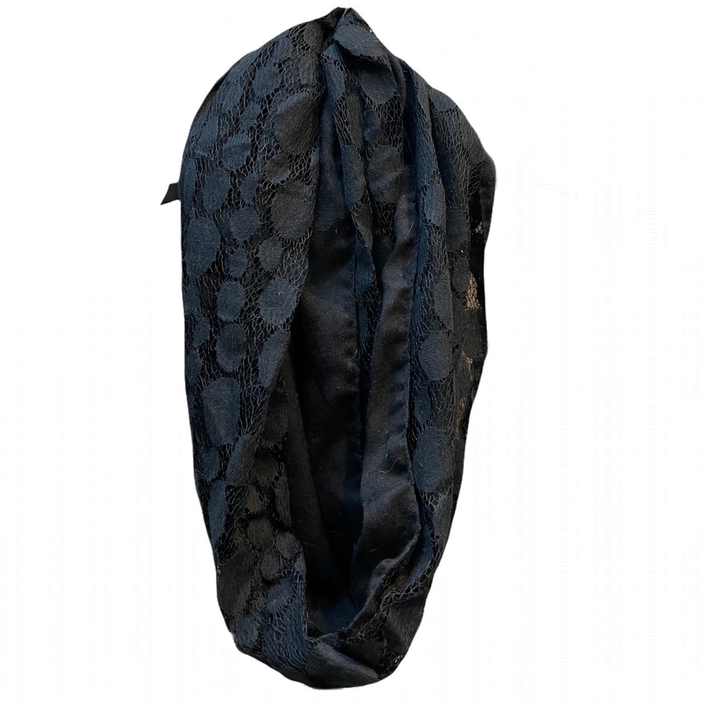 ❤️ BLACK TEXTURED INFINITY SCARF